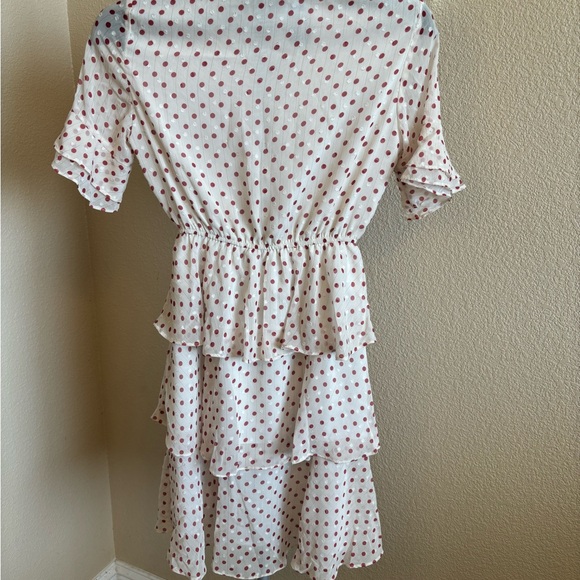 Vintage inspired Polka Dot Tiered Ruffle Dress Size Small - Picture 2 of 4